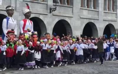 'Dantzatzen den herria' saioa grabatu dute Leitzan