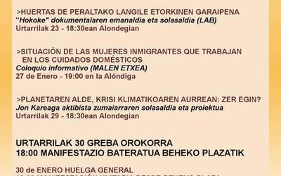Ekimen ugari izango da egunotan, urtarrilaren 30eko grebaren harira