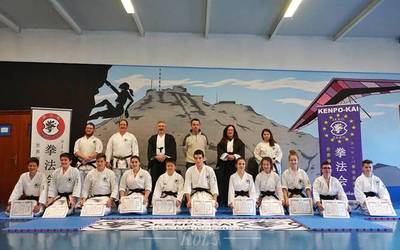 Kenpo kaiko gerriko beltza jaso dute hamaika gaztek Beran