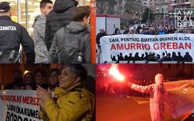 Ehunka grebalari mobilizatu dira Amurrion, hamaika aldarri plazaratzeko