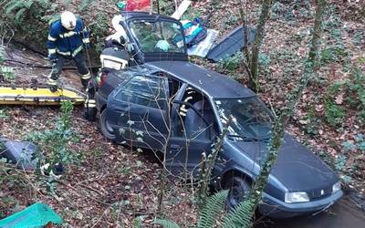 Auto bat errekara erori da Olarte ubidetik gertu
