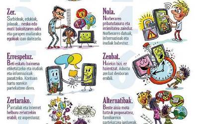 Haur eta nerabeek pantailadun gailuak segurtasunez erabiltzeko dekalogoa