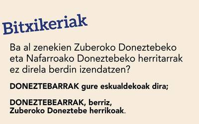 Doneztebarrak eta doneztebearrak