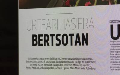 Tolosaldeko Atariaren bertso jaialdiari buruzko guztia ostiraleko astekarian