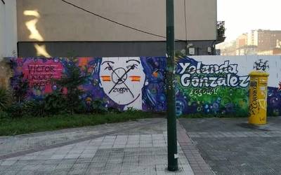 Yolanda Gonzalezen muralari egindako eraso faxista salatu du Erribera Auzo Elkarteak