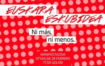 Kontseiluak bat egin du larunbateko manifestazioarekin