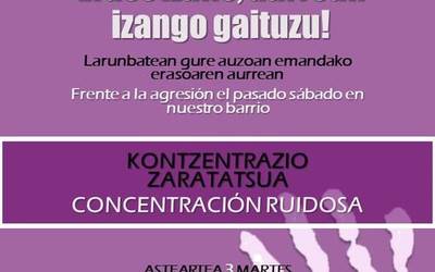 Traukoko etxebizitza batean jazotako eraso matxista bat salatu du Iraka Talde Feministak