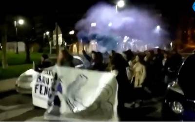 Protesta zaratatsua gauerdian, Emakumeen Nazioarteko Egunari hasiera emateko