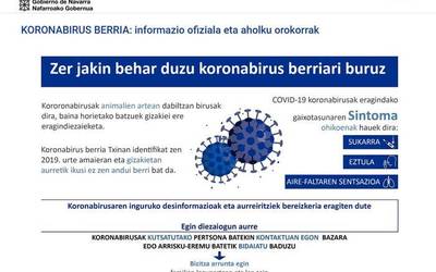 Koronabirusari buruzko informazio webgunea zabaldu du Nafarroako Gobernuak
