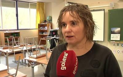 Aramaioko herri eskolan, lehen eguna eskolak etenda
