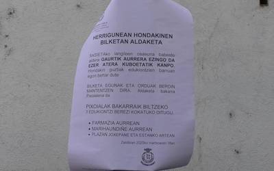 Sasietaren neurriak COVID-19a saihesteko