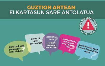 'Guztion artean' elkartasun sarean parte hartzeko dei egin die Udalak herritarrei