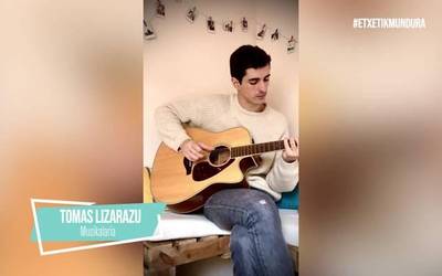 Bulego taldeko Tomas Lizarazuren musika, etxetik mundura