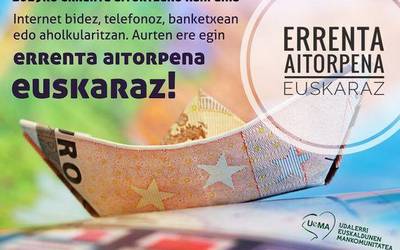 Errenta aitorpena euskaraz egiteko kanpaina, martxan