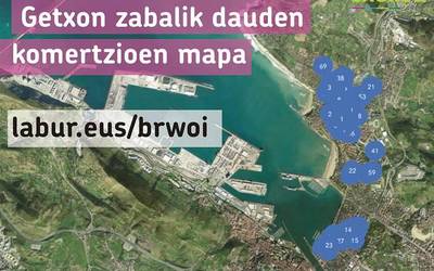 Zabalik dauden komertzioen mapa osatu du Getxoko EH Bilduk