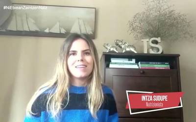 Intza Sudupe nutrizionistaren konfinamendurako elikadura gomendioak