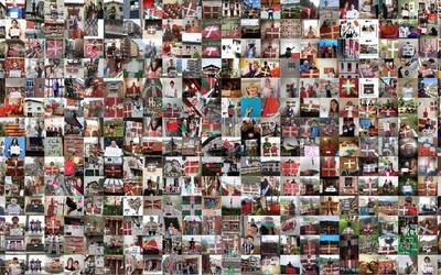 Aberri Eguneko argazki-mosaikoa