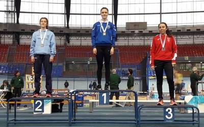 Ane Lopez 2. Euskadiko Pista Estaliko Atletismo Txapelketan