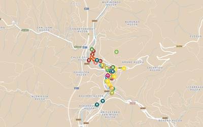 Zabalik edo zerbitzua ematen ari diren Bergarako negozioen mapa osatzen ari da Udala