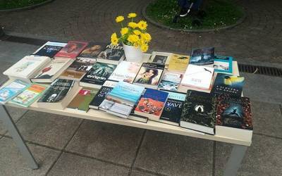 Bibliotekak itxita, baina bibliotekariak lanean