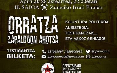 'Orratza, Zapalduon Ahotsa' programaren bigarren saioa