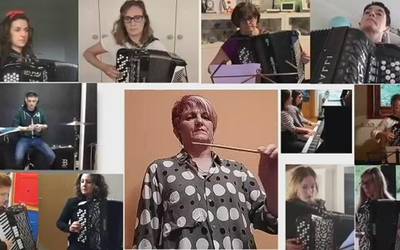 Sustrai Akordeoi Taldeak herritarrei eskaini die 'Txoria txori' abestiaren bertsioa