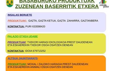 Basaburuko ekoizleen produktuak eskuratzeko katalogoa martxan