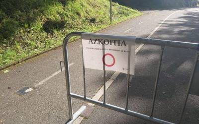 Bidegorrian Azpeititik Azkoitirako muga adierazita