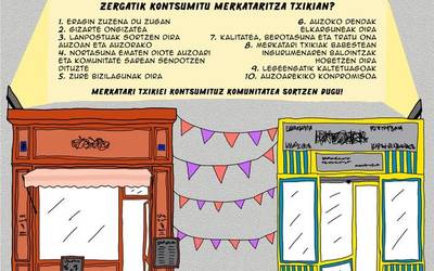 Alde Zaharreko komertzio txikia babesteko manifestua aurkeztu du SOS Alde Zaharrak