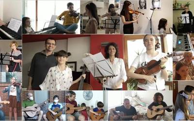 Familian musika eginez gozatu dute Arrasate Musikaleko ikasleek