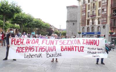 LAB sindikatuak kontzentrazioa burutu du “Publikoa, funtsezkoa  zaindu aberastasuna banatuz” lelopean