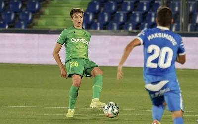 Realaren futbol talde nagusiarekin debuta egin du Jon Pacheco elizondoarrak