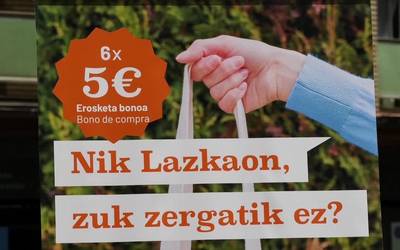 Agortu dira Lazkaoko ekonomia suspertzeko  ‘Nik Lazkaon, zuk zergatik ez?’ kanpainako 3.000 bonuak