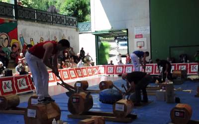 Urrezko Banakako Aizkolari Txapelketako final laurdenetan  Ugaitz Mugerzak egin du aurrera