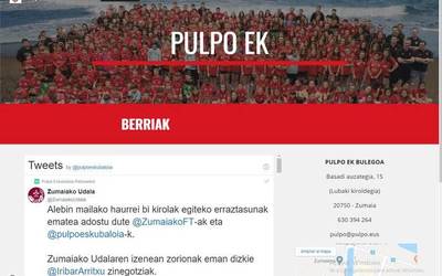PULPO eskubaloiak web orri berria estreinatu du