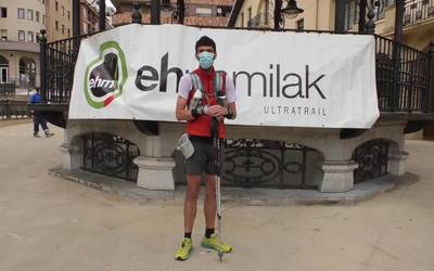 Ehunmilak ultratrailari keinu eginez David Cid lazkaotarrak 168 kilometroak egin zituen asteburuan