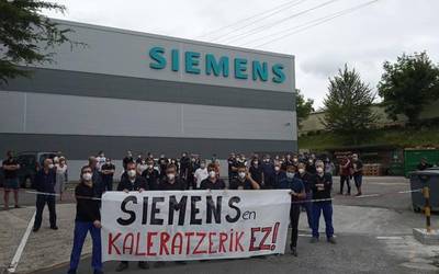 Lanuzteak areagotuko dituzte Siemensen hamar lankideren kaleratzea gelditzeko