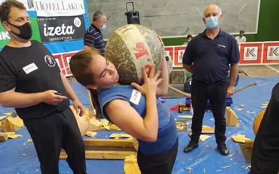 Emakumeen Harri-jasotze Txapelketako finala izango du gaur jokoan Udane Ostolazak