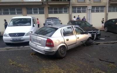 Auto bat erori da sahiesbidetik San Martzialera doan errepidera