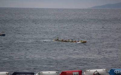 Bosgarren egin dute gaurko estropadan Orioko gizonezkoek