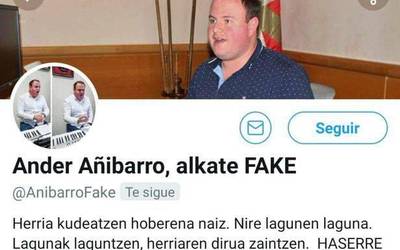 EAJ: "Onartezina da profil faltsua sortzea Ander Añibarro alkatea sare sozialetan barregarri uzteko"