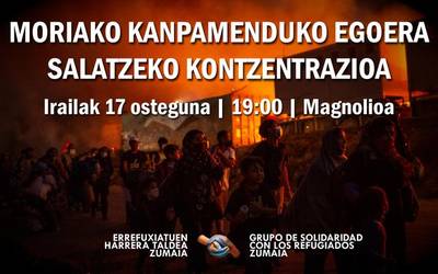 Moriako kanpamentuko egoera salatzeko elkarretaratzea, ostegunean