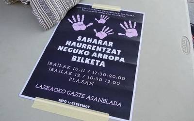 Saharako haurrentzat neguko arropa bilketa arrakastatsua Lazkaon