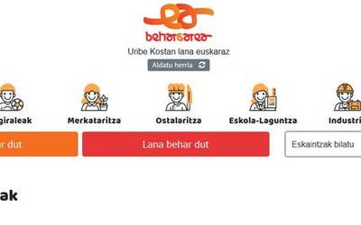 Beharsarea webgunea berritu dute