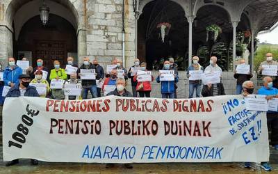 Mobilizazio bateratua egin dute Aiaraldeko pentsiodunek