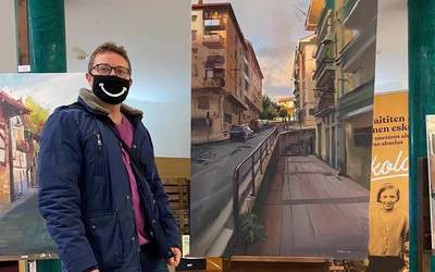 [ARGAZKI GALERIA]: Eduardo Alsasuak irabazi du Berrizko XXI kaleko pintura lehiaketa
