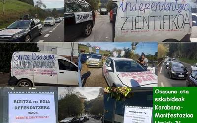 Koronabirusari aurre egiteko hartutako hainbat neurriren kontrako protesta