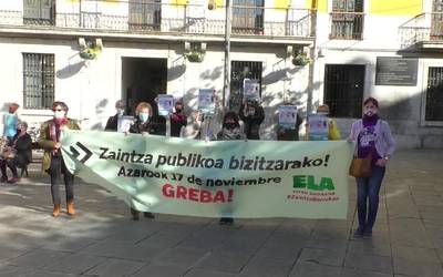 Azaroaren 17rako greba deia egin du ELAk zaintza sektoreko  langileen prekaritatea salatzeko