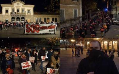 Ehunka lagun mobilizatu dira Laudio eta Amurrion, ostalaritzaren alde
