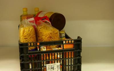 Martxan dago jada elikagai bilketaren kanpaina bailarako supermerkatu ezberdinetan